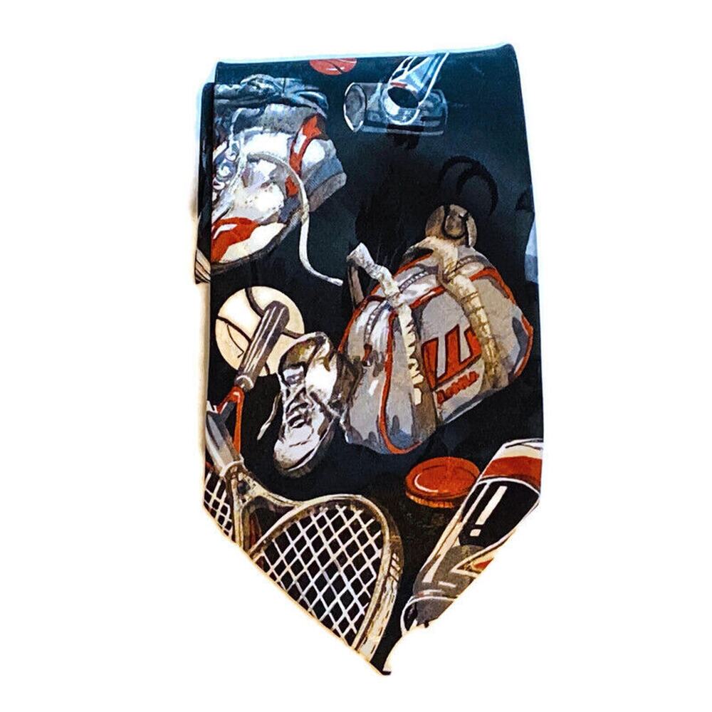 Vintage FloRence & K Novelty Necktie Tennis Theme 60" X 4"